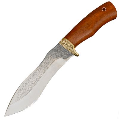 Knife exclusive Sputnik "Slasher Hunter" (length: 27cm, blade: 15.5cm), in a leather sheath