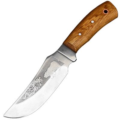 Нож Спутник "Гордый" (длина: 23cm, лезвие: 11.5cm), в кожаных ножнах