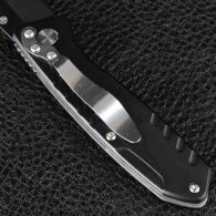 Складной нож TEKUT LK5070, с зажимом (полная длина 17.7см, длина лезвия 7.5см), черный