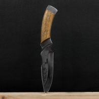 Knife Sputnik "Curve Dirk" (length: 26.5cm, blade: 13.2cm), in a leather sheath