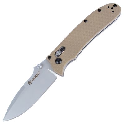 Нож складной Ganzo G704-Y (длина: 20cm, лезвие: 8.6cm), песочный