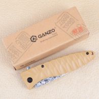 Knife Ganzo G620-Y2 with etching, sandy