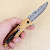 Knife Ganzo G620-Y2 with etching, sandy