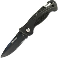 Нож складной Ganzo G611-B + свисток (длина: 19cm, лезвие: 7.5cm), черный