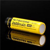 Аккумулятор литиевый Li-Ion 18650 Nitecore NL186 3.7V (2600mAh), защищенный
