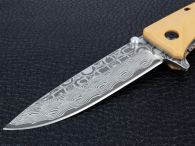 Knife Ganzo G620-Y2 with etching, sandy