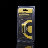 Аккумулятор литиевый Li-Ion CR123A Nitecore NL166 3.7V (650mAh), защищенный