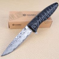 Knife Ganzo G620-B2 with etching, black