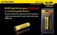 Аккумулятор литиевый Li-Ion 18650 Nitecore NL189 3.7V (3400mAh), защищенный