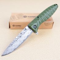 Knife Ganzo G620-G2 with etching, khaki