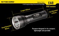 Фонарь Nitecore EA8 (Cree XM-L U2, 900 люмен, 8 режимов, 8xAA)
