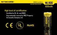 Аккумулятор литиевый Li-Ion CR123A Nitecore NL166 3.7V (650mAh), защищенный