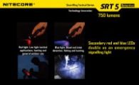 Фонарь Nitecore SRT5 Detective (Cree XM-L2 T6, 750 люмен, 8 режимов, 1x18650), черный