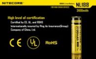 Аккумулятор литиевый Li-Ion 18650 Nitecore NL188 3.7V (3200mAh), защищенный