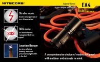 Фонарь Nitecore EA4 PIONEER (Cree XM-L U2, 860 люмен, 7 режимов, 4xAA), теплый белый
