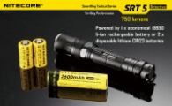 Фонарь Nitecore SRT5 Detective (Cree XM-L2 T6, 750 люмен, 8 режимов, 1x18650), черный