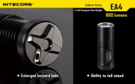 Фонарь Nitecore EA4 PIONEER (Cree XM-L U2, 860 люмен, 7 режимов, 4xAA), теплый белый