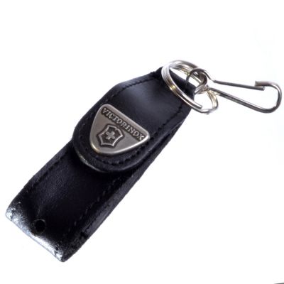 Чехол для ножей Victorinox (58мм), с карабином, кожаный, черный 4.0515 ― fonarik.in.ua