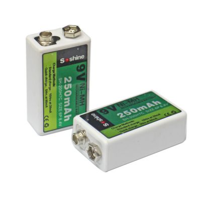 Аккумулятор никель-металлогидридный Ni-MH Крона-9V Soshine 9V (250mAh)
