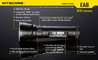 Фонарь Nitecore EA8w (Cree XM-L U2, 900 люмен, 8 режимов, 8xAA), нейтральный белый
