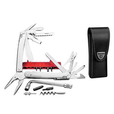 Мультитул Victorinox Swisstool Spirit Plus (105мм,13 элементов), с кожаным чехлом 3.0238.L ― fonarik.in.ua